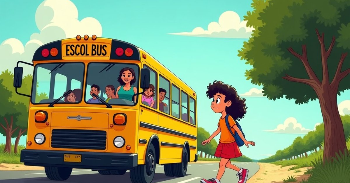 Menina de 5 anos fica de pé no transporte escolar... ou não!